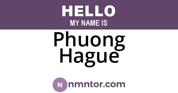 Phuong Hague
