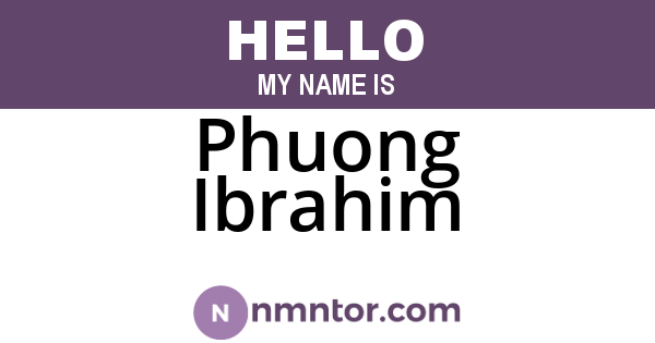 Phuong Ibrahim