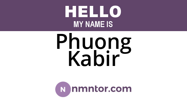 Phuong Kabir