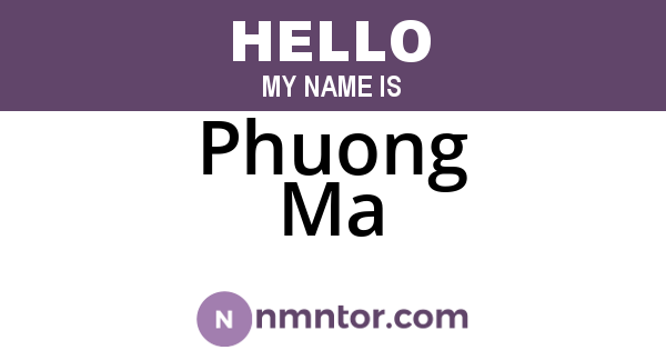 Phuong Ma