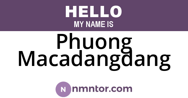 Phuong Macadangdang