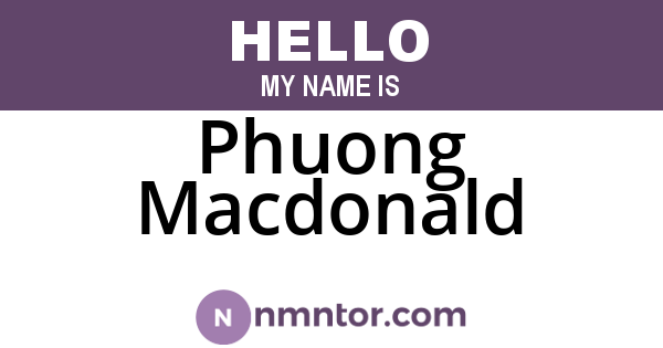 Phuong Macdonald