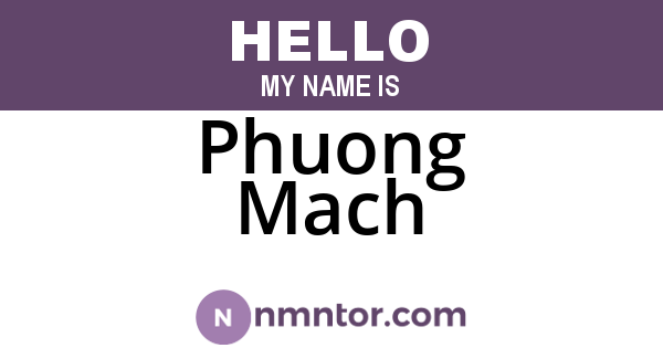 Phuong Mach