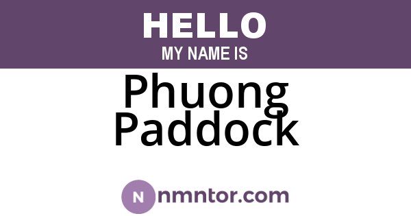 Phuong Paddock