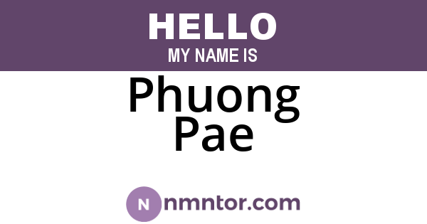 Phuong Pae