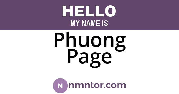 Phuong Page
