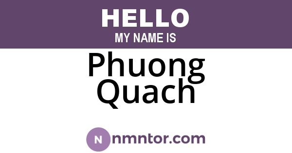 Phuong Quach