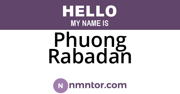 Phuong Rabadan