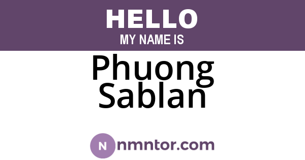 Phuong Sablan