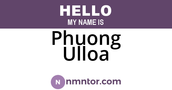 Phuong Ulloa