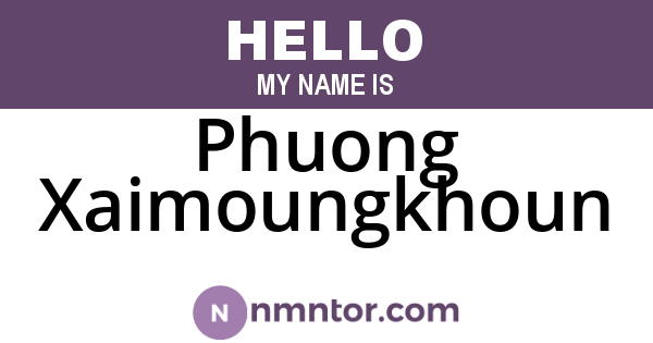 Phuong Xaimoungkhoun