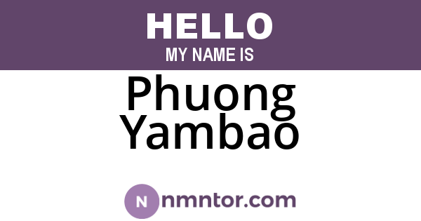 Phuong Yambao