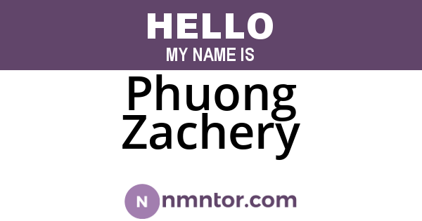 Phuong Zachery