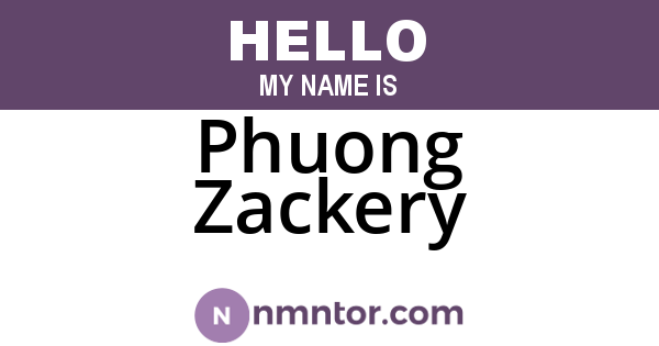 Phuong Zackery