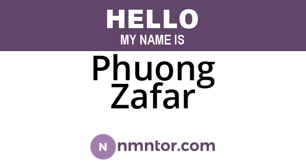Phuong Zafar