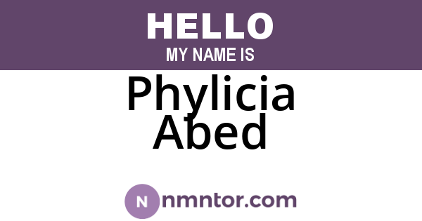 Phylicia Abed