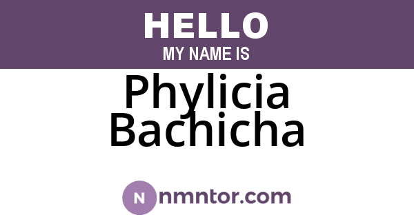 Phylicia Bachicha