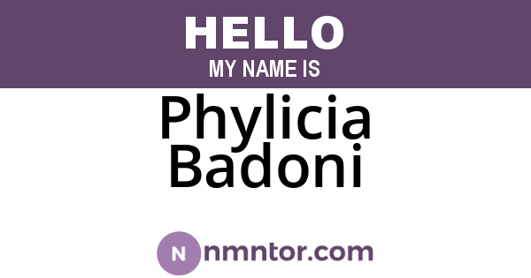 Phylicia Badoni