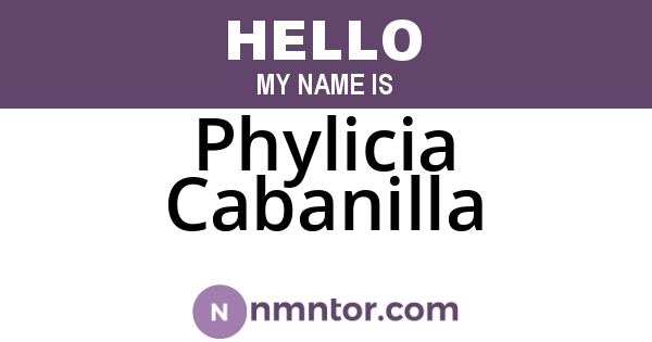 Phylicia Cabanilla