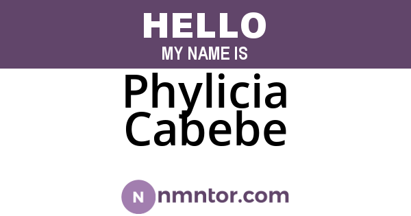 Phylicia Cabebe