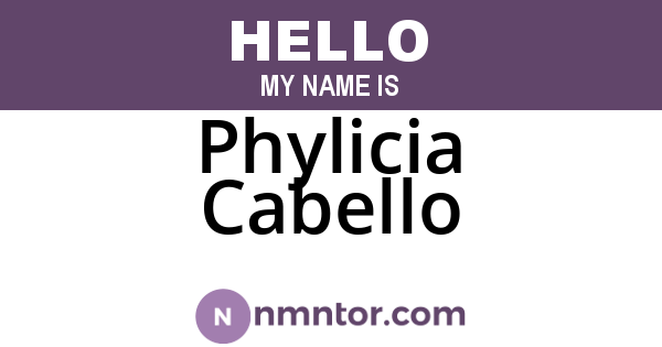 Phylicia Cabello