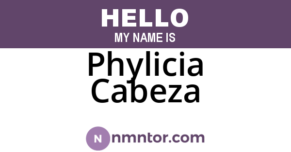 Phylicia Cabeza