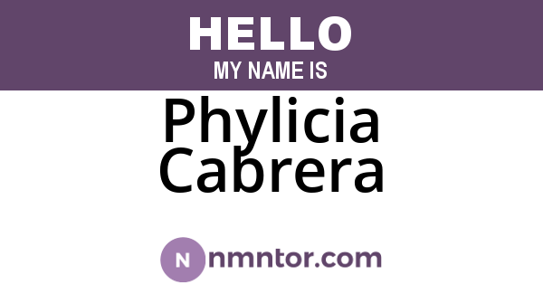 Phylicia Cabrera