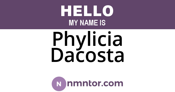 Phylicia Dacosta