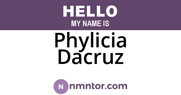 Phylicia Dacruz