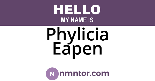 Phylicia Eapen