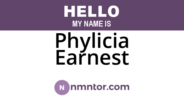 Phylicia Earnest