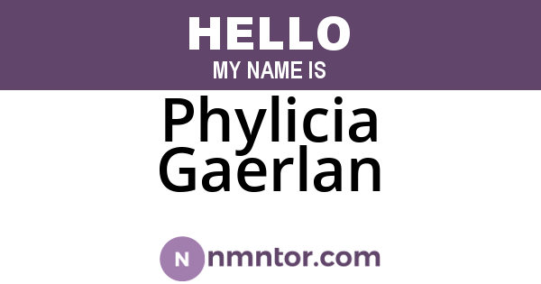 Phylicia Gaerlan