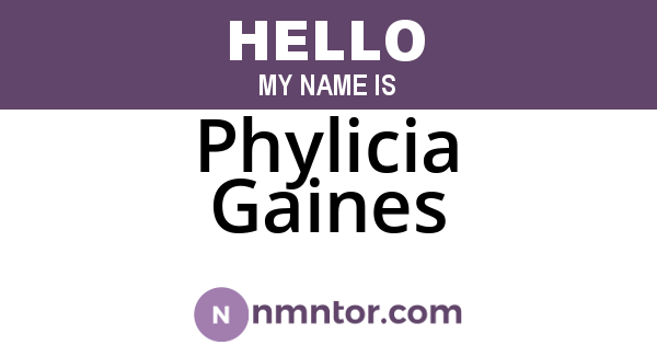 Phylicia Gaines