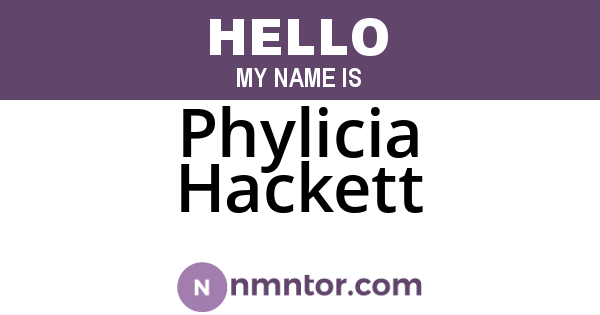 Phylicia Hackett