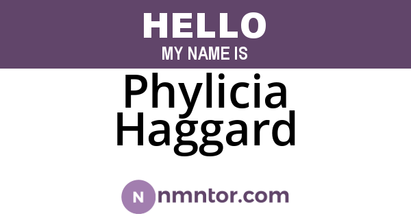 Phylicia Haggard