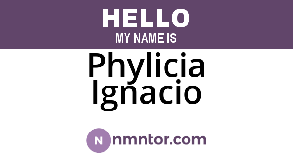 Phylicia Ignacio
