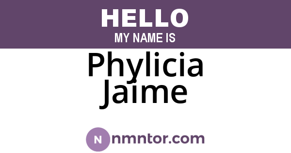 Phylicia Jaime