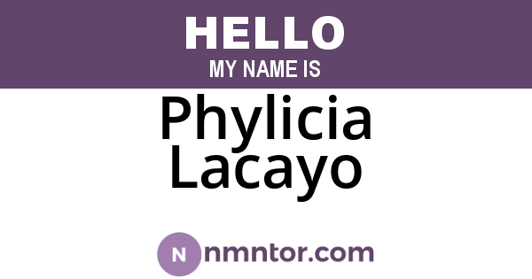 Phylicia Lacayo