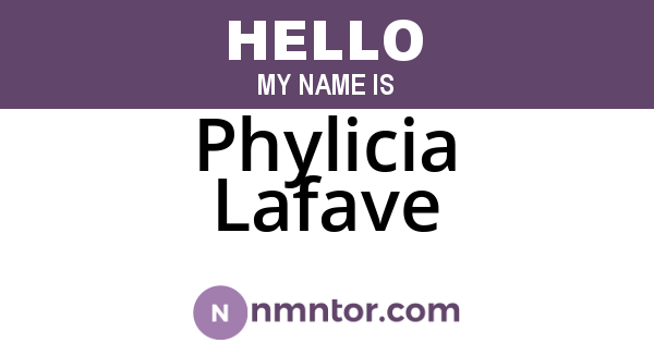 Phylicia Lafave