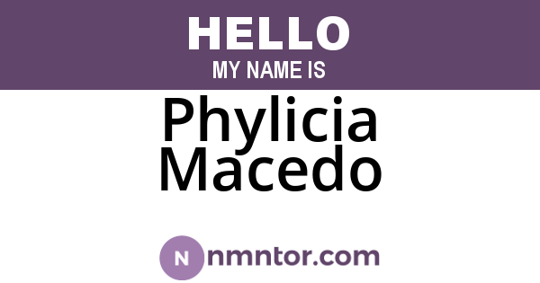 Phylicia Macedo