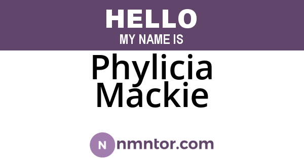 Phylicia Mackie