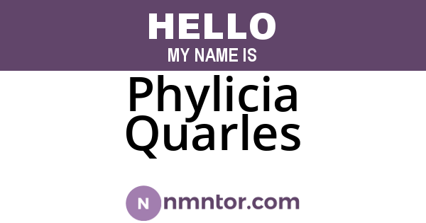 Phylicia Quarles