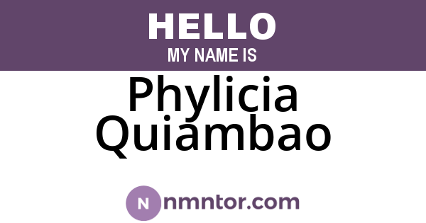 Phylicia Quiambao