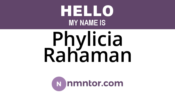 Phylicia Rahaman