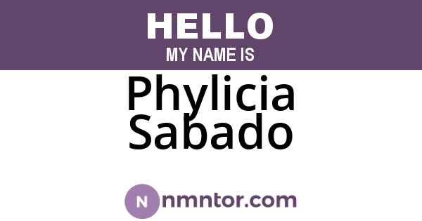 Phylicia Sabado