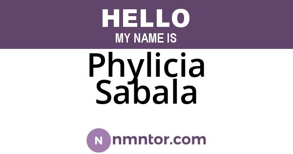 Phylicia Sabala