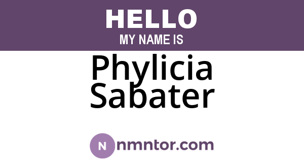 Phylicia Sabater