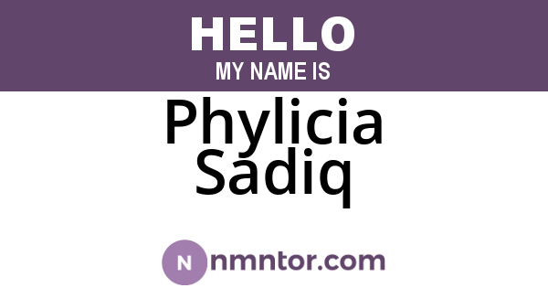 Phylicia Sadiq