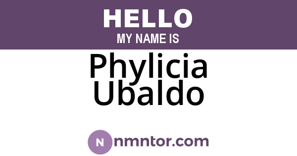 Phylicia Ubaldo
