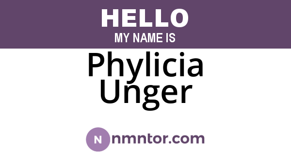 Phylicia Unger